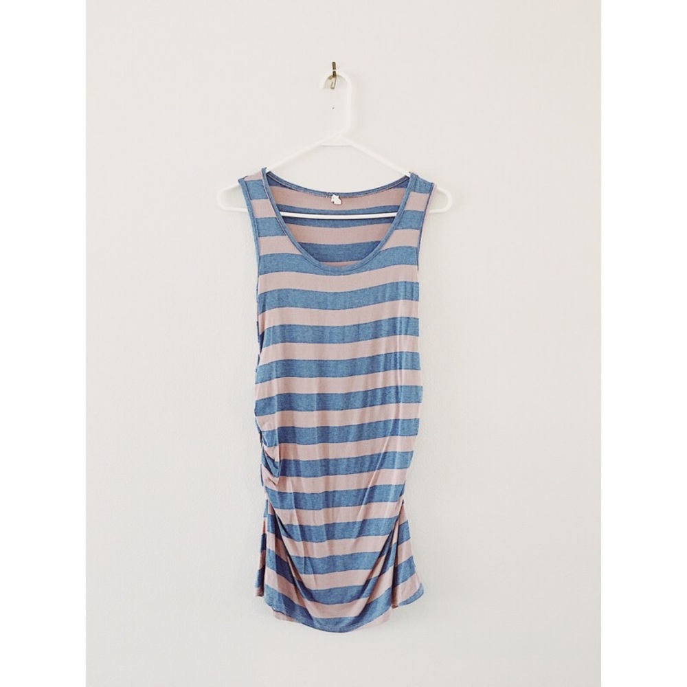 Maternity Fitted Striped Tank Top